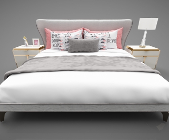 Modern Double Bed-ID:477234949