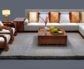 New Chinese Style Sofa Combination-ID:841410265