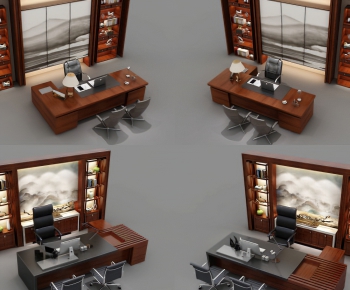 New Chinese Style Office Table-ID:867615638