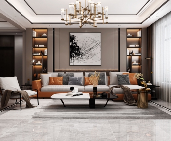 Modern A Living Room-ID:440505864