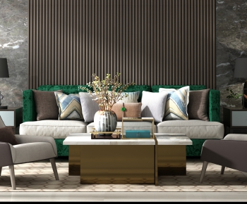 New Chinese Style Sofa Combination-ID:229205389