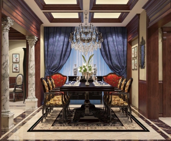 American Style Dining Room-ID:727236833