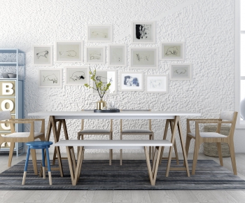 Nordic Style Dining Table And Chairs-ID:996790396