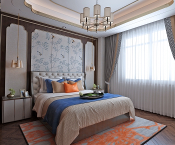 New Chinese Style Bedroom-ID:301059176