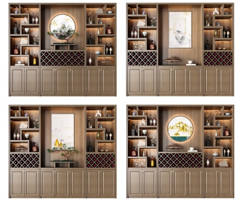 New Chinese Style Wine Cabinet-ID:396057996