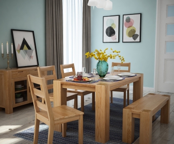Nordic Style Dining Table And Chairs-ID:897928614