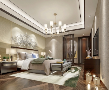 New Chinese Style Bedroom-ID:640685155
