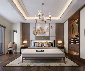New Chinese Style Bedroom-ID:389315811