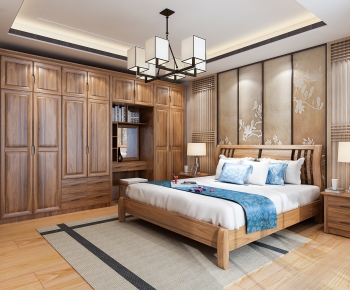 New Chinese Style Bedroom-ID:524118987