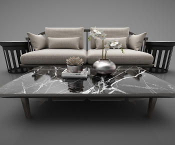 New Chinese Style A Sofa For Two-ID:851127187