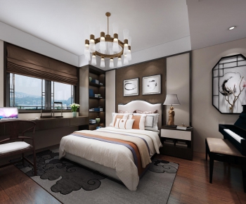 New Chinese Style Bedroom-ID:683215899