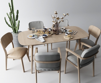 Nordic Style Dining Table And Chairs-ID:103683294