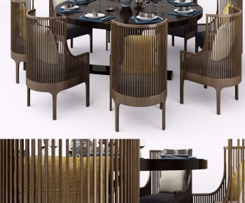 New Chinese Style Dining Table And Chairs-ID:457886977