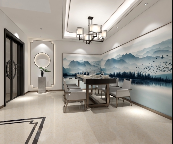 New Chinese Style Dining Room-ID:220475772