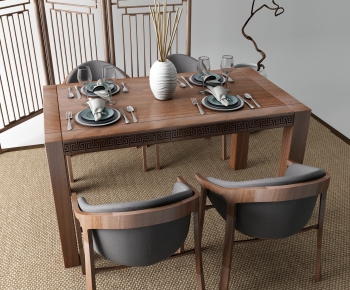 New Chinese Style Dining Table And Chairs-ID:165899216