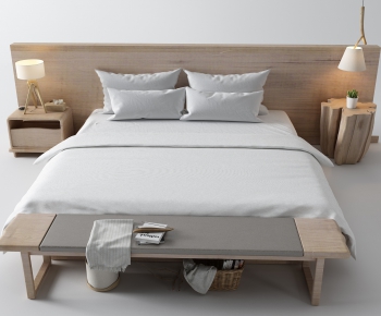 Nordic Style Double Bed-ID:731201138