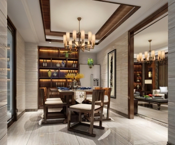 New Chinese Style Dining Room-ID:628874595