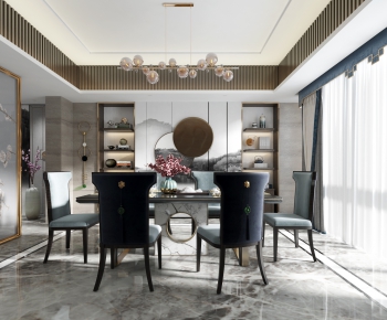 New Chinese Style Dining Room-ID:120875171