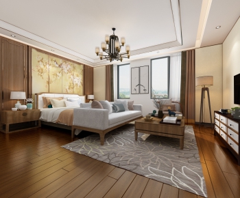 New Chinese Style Bedroom-ID:912408512