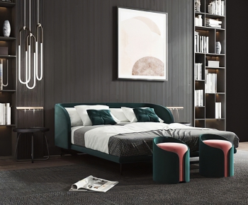Modern Double Bed-ID:307521357