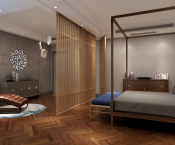 New Chinese Style Bedroom-ID:643852313