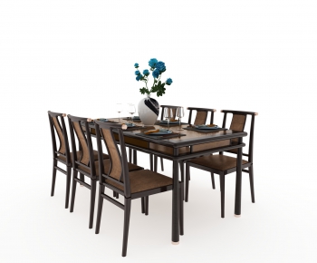 New Chinese Style Dining Table And Chairs-ID:769546426