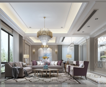 New Classical Style A Living Room-ID:954300922