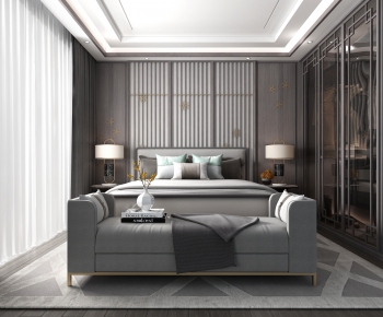 New Chinese Style Bedroom-ID:365198656