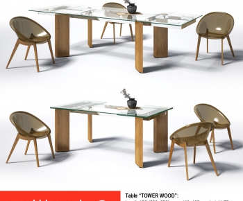 Modern Dining Table And Chairs-ID:878317345