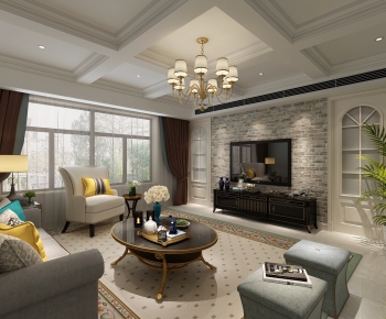 New Classical Style A Living Room-ID:608258821