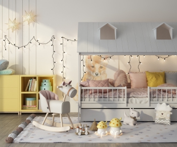 Simple European Style Child's Bed-ID:930090979