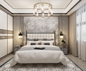 New Chinese Style Bedroom-ID:332739291