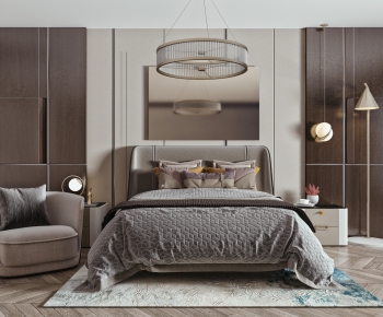 Modern Double Bed-ID:301824277