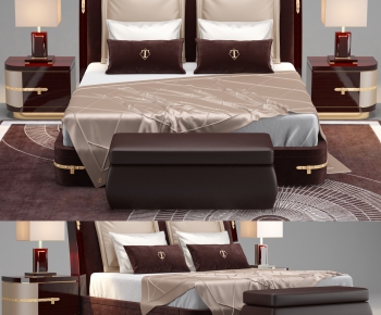 Modern Double Bed-ID:799070852