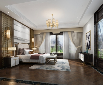 New Chinese Style Bedroom-ID:336348857
