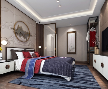 New Chinese Style Bedroom-ID:489224579