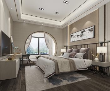 New Chinese Style Bedroom-ID:647111783