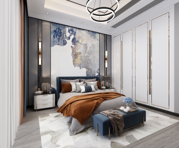 New Chinese Style Bedroom-ID:412242889