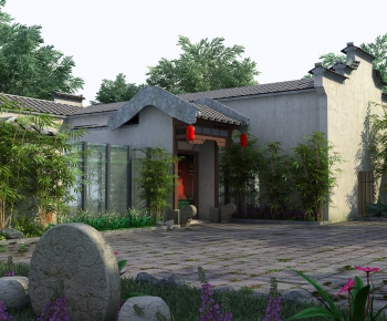 New Chinese Style Villa Appearance-ID:487046855