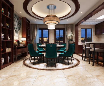 New Chinese Style Dining Room-ID:731009914
