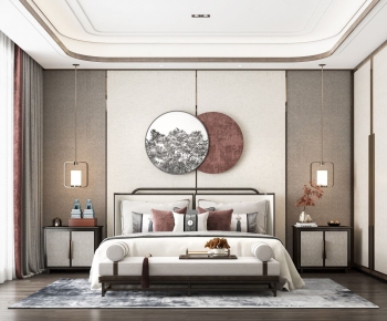 New Chinese Style Bedroom-ID:354778571