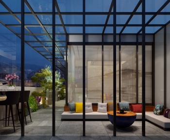 New Chinese Style Glass Sun Room-ID:205114618