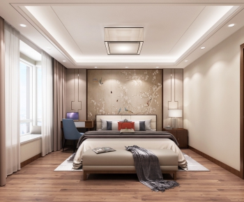 New Chinese Style Bedroom-ID:756039746