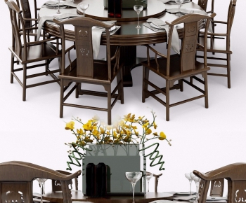 New Chinese Style Dining Table And Chairs-ID:662947989