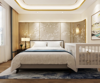 New Chinese Style Bedroom-ID:647422432