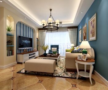 Mediterranean Style A Living Room-ID:907113555