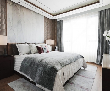 New Chinese Style Bedroom-ID:676253647