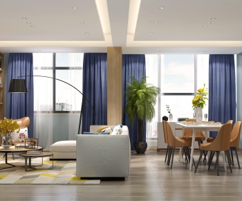 Nordic Style A Living Room-ID:745534879