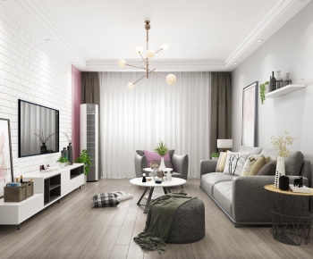 Nordic Style A Living Room-ID:872878798