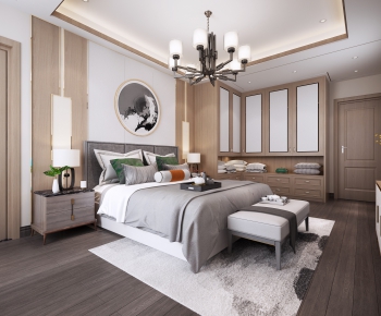 New Chinese Style Bedroom-ID:712611825